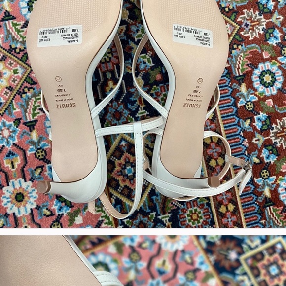 Schutz White Aurora Strappy High Heel Sandals - Picture 8 of 11